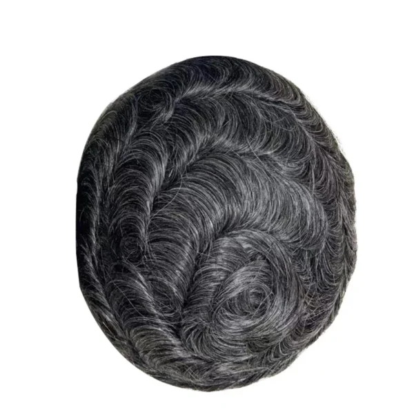 Wigs for Men: Durable Mono Toupee with Indian Human Hair System - Image 6