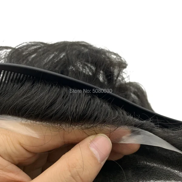 Wigs for men with thin skin, Remy hair, thick PU base