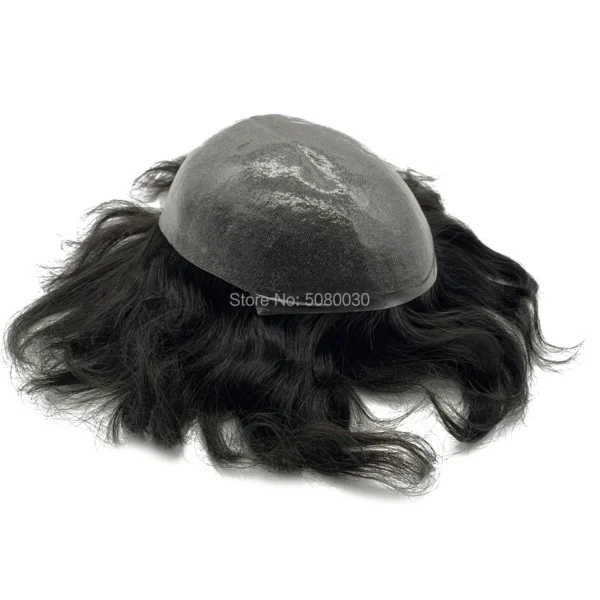 Wigs for men with thin skin, Remy hair, thick PU base - Image 2