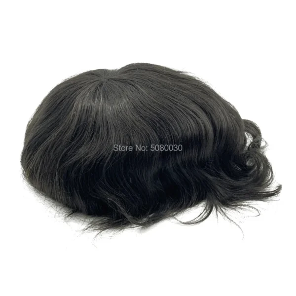 Wigs for men with thin skin, Remy hair, thick PU base - Image 6