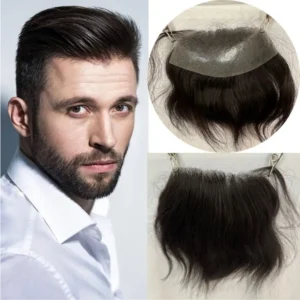 D Style 6-Inch Men's Toupee PU Skin V Loop Hair Replacement System