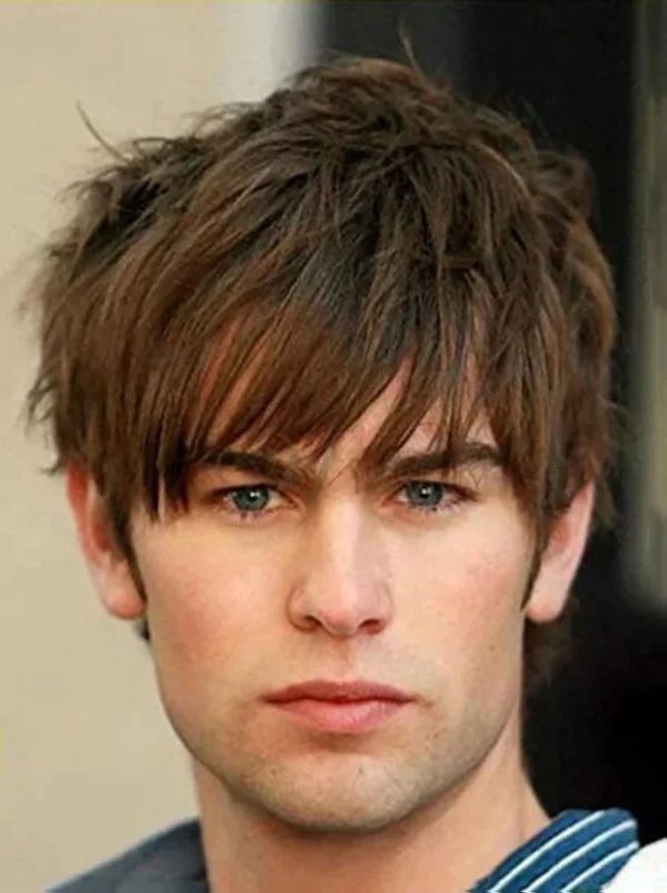 Wigs for Men: Short Brown Layered Synthetic Cosplay Costume Hair Wig