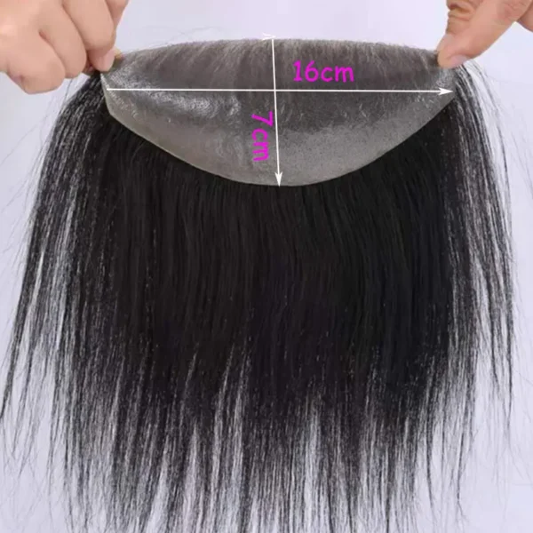 D Style 6-Inch Men's Toupee PU Skin V Loop Hair Replacement System - Image 2