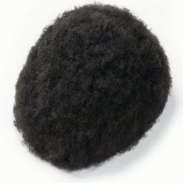 4mm Afro Curl Wigs for Men, Full Lace Hair Replacement Units - Image 2